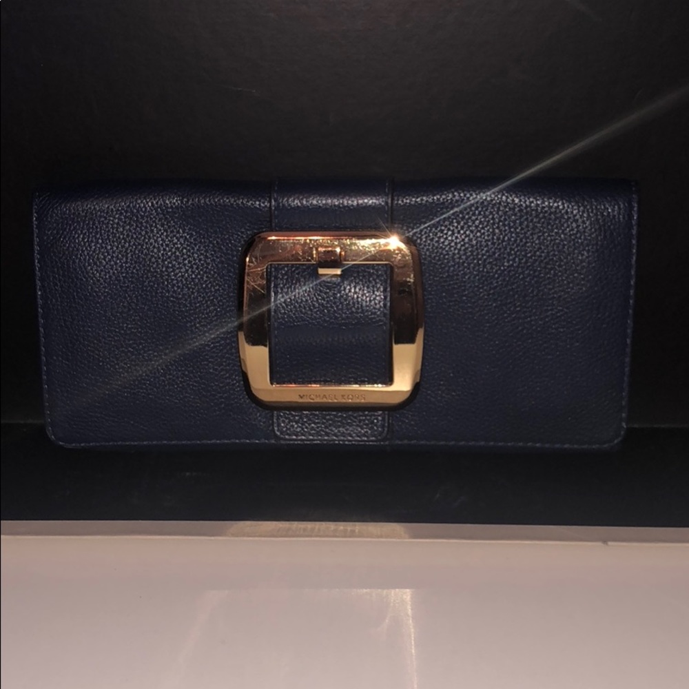 Navy Blue Original Michael Kors Clutch